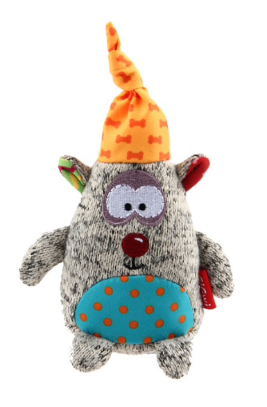 Іграшка для собак Ведмідь з пискавкою GiGwi Plush, текстиль, 10 см