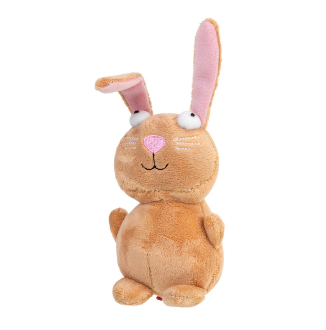Іграшка для собак Кролик з пищалкою GiGwi Plush, плюш, 16 см